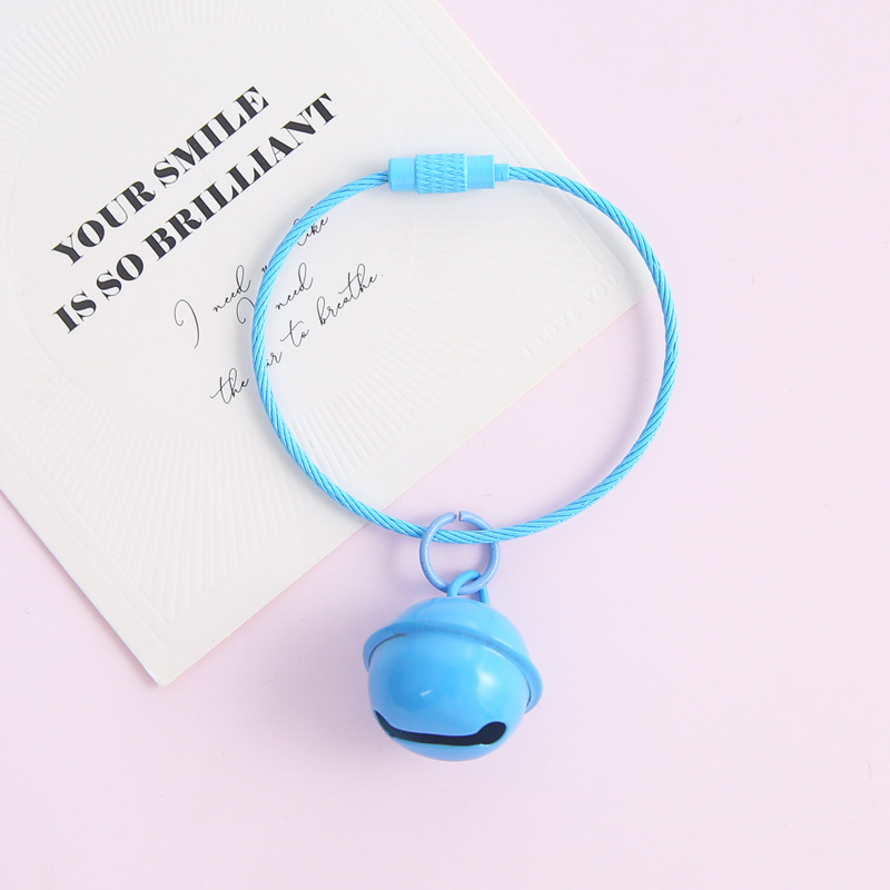 Blue small bell, steel wire, 22mm