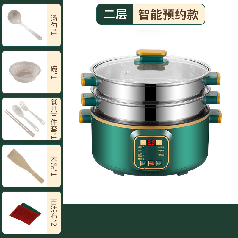 電気蒸し器、多機能家庭用電気中華鍋、三層大容量自動電源オフ蒸し器、多層小型蒸し器|undefined
