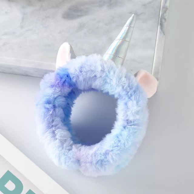 [Entrega de una pieza] Europa y América Internet celebridad chica máscara de maquillaje Super lindo gato orejas Arco Iris unicornio banda de pelo