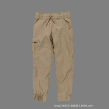 跨境外贸童装欧美原单秋冬新款男中大童多口袋跨休闲加绒长裤美式