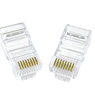 Class Six 8P8C Unshielded Gold Plated Network Crystal Head CAT6 UTP Class Six Crystal Head