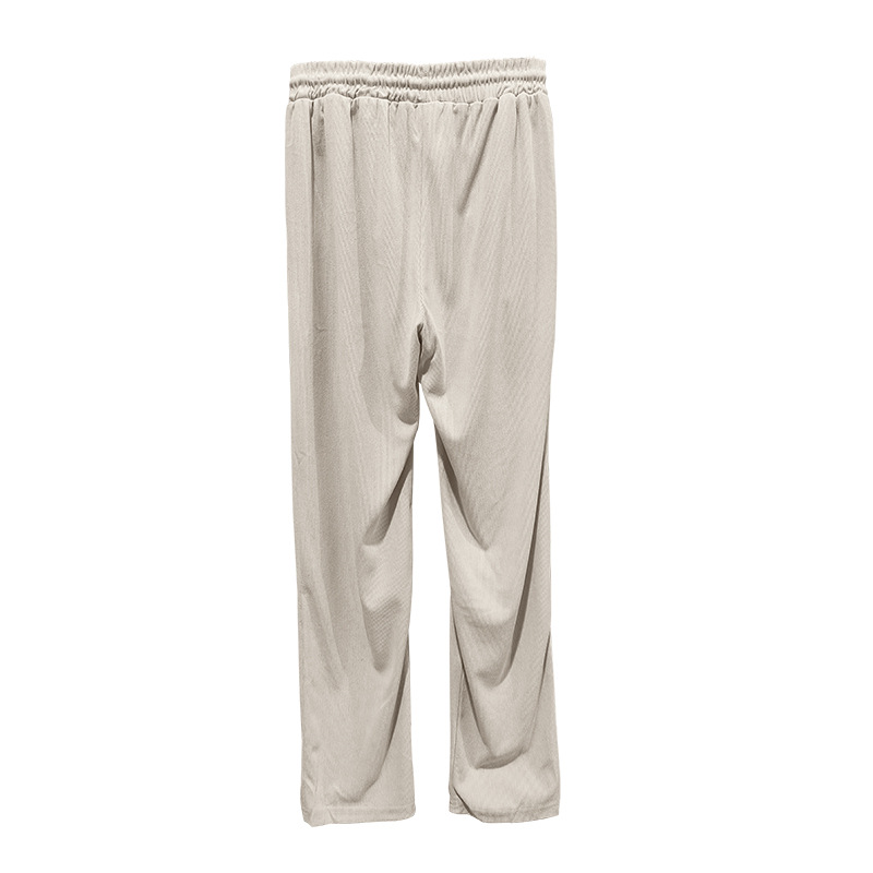 Pantalon long décontracté en velours côtelé pour homme, nouvelle collection printemps et été 2024, coupe ample, coupe droite, surdimensionnée, style américain_voghion.com