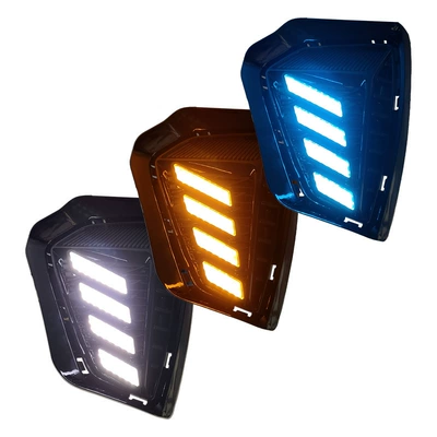 Suitable for 21-23 Roewe RX5plus daytime running lights front fog lights modified LED driving lights MG rx5plus (Gündüz işıqları) - mustang-model-upgraded-three-color-scanning-streamer-daytime-running-lights-one-price