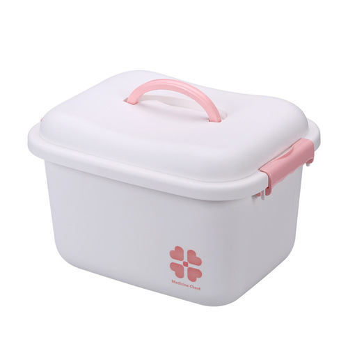 Household plastic first aid kit medicine storage box large capacity medicine storage box family portable protective medicine box