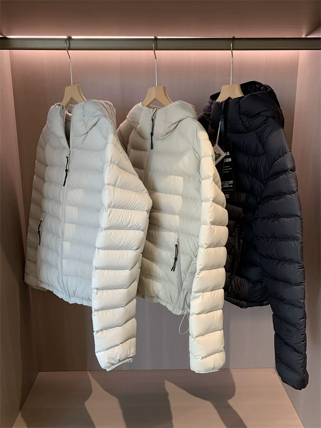 Кожух из пуха White Goose 5000+95 от WTHEONE, белый утки пух трехслойный, легкий и тонкий, утепленная куртка с капюшоном для женщин, зима 2025