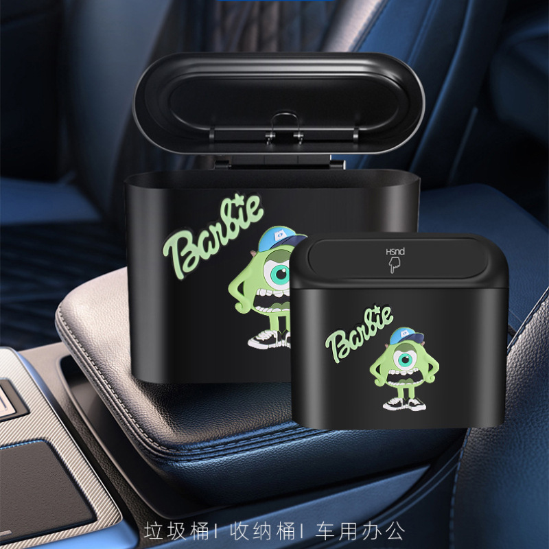 Seil de automóvil con ojos grandes espaldas de dibujos animados multifuncionales detrás de la fila creativa de tazas de agua caja de almacenamiento artículos de decoración interior