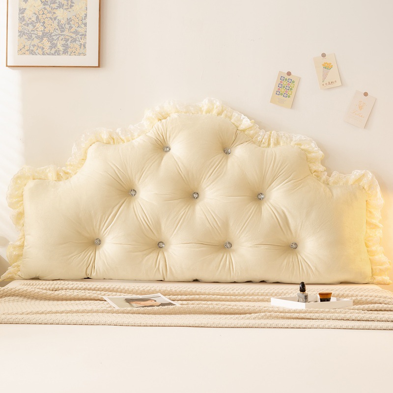 Wholesale Princess Bedside Soft Bag European Style Back Cushion Heightening Anti-Collision Bedroom Tatami Bed Backrest Large Pillow Removal