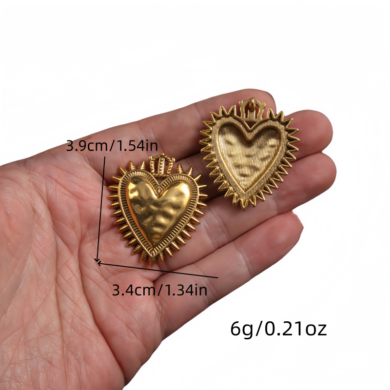 Transfronterizos 10 estilos de oro antiguo colorado colgante de aleación del corazón sagrado DIY encanto joyería accesorios metálicos