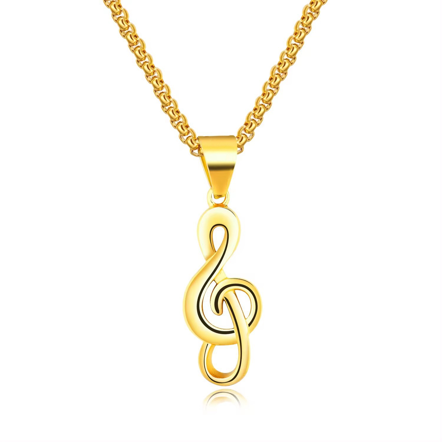 Golden note + electroplated chain