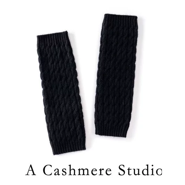 Cashmere leg warmers, knitted knee pads, warm over-the-knee socks, women's autumn and winter thermal sleep socks, long leg warmers