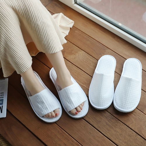 Waffle hotel guest room disposable slippers aviation supplies travel commercial home hospitality five-star