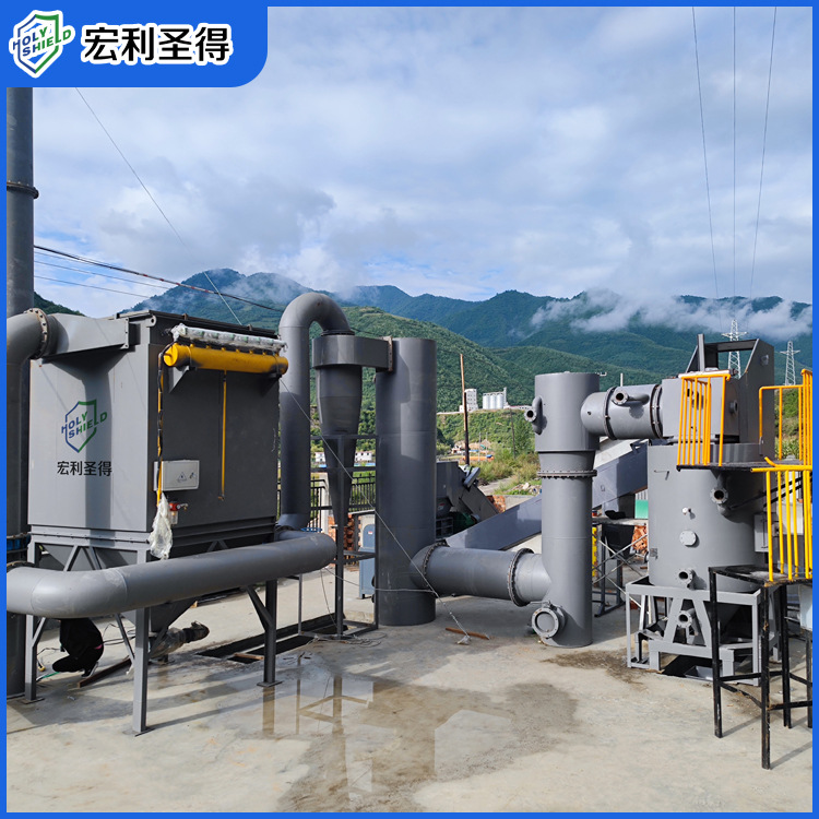 10吨生活垃圾焚烧炉成套设备无烟无味打标排放乡镇高温热解焚烧炉