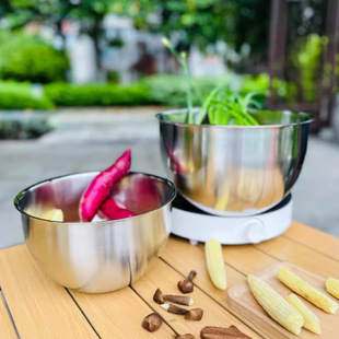 304 Stainless Steel Egg Basin Scale Household Cooking Basin Mixing Basin Face Basin Salah Basin Thickened Baking Deepening