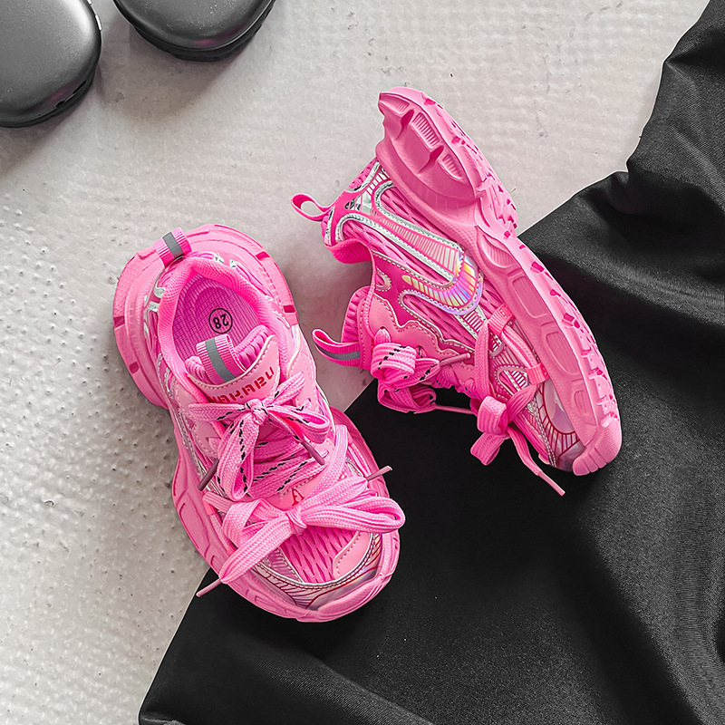 Paris Family Children's Shoes 2023 Spring and Autumn New Children's Shoes Mesh Dad Shoes Boys' Shoes Girls' Sports Shoes_ecoleips.com