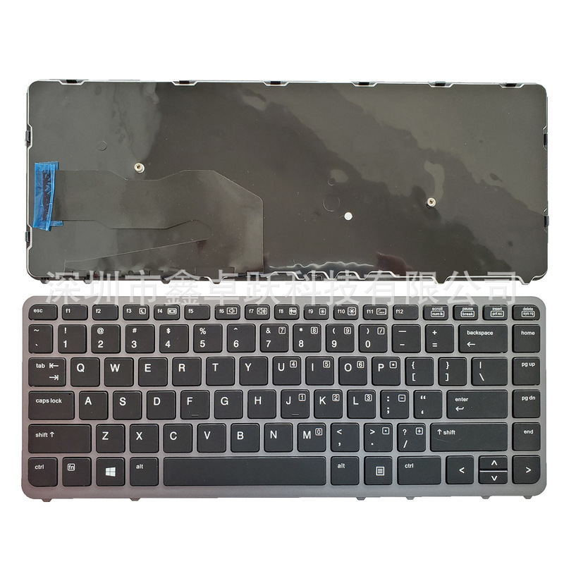 US applicable to HP Elitebook 840 G 1 850 G 1 840 G2 zbook 14 keyboard silver frame