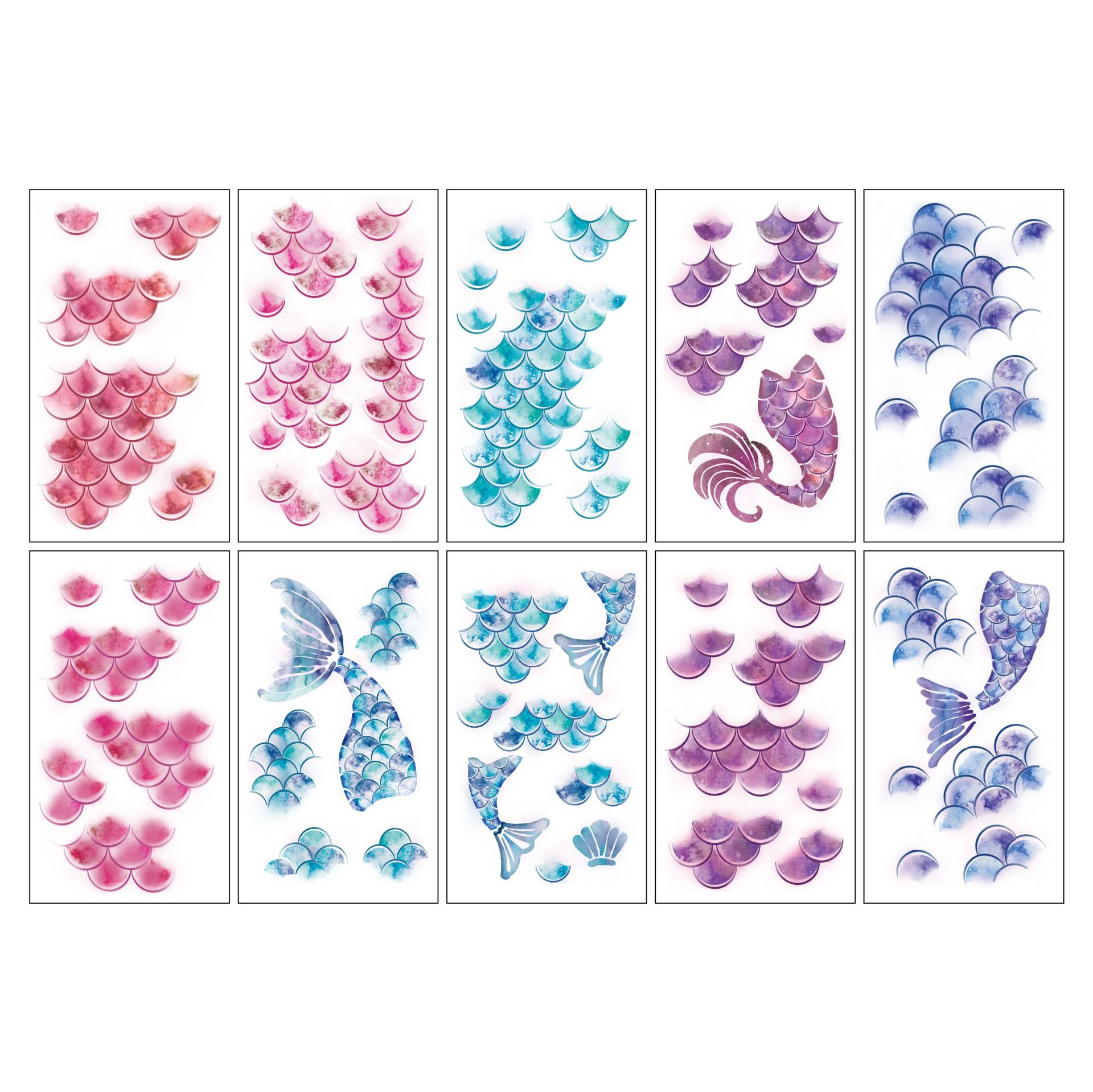 国境を越えた新しい子供用ハイエンド漫画タトゥーステッカーユニコーン恐竜マーメイドホリデータトゥーステッカー