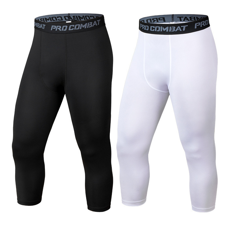 Leggings Men's Sports Running Fitness Compression Pants Basketball Leggings Riding High Elastic Quick-drying Capri Pants in stock Leggings Men's Sports Running Fitness Compression Pants Basketball Leggings Riding High Elastic Quick-drying Capri Pants in stock