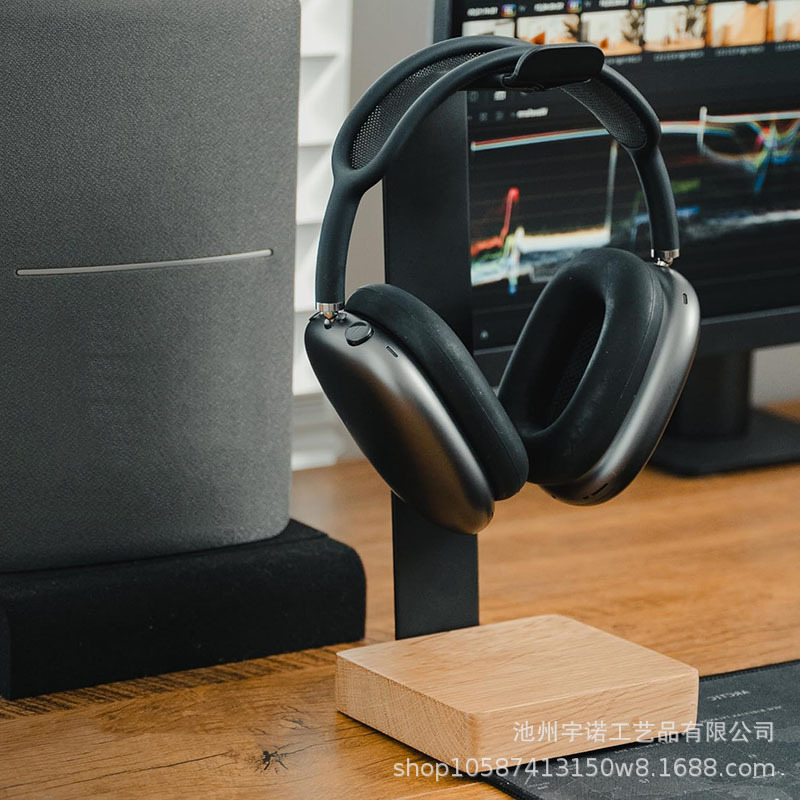 Soporte de auriculares Metal Stand Upgrade Stable Headset Holder Black Headset Holder con almacenamiento inferior