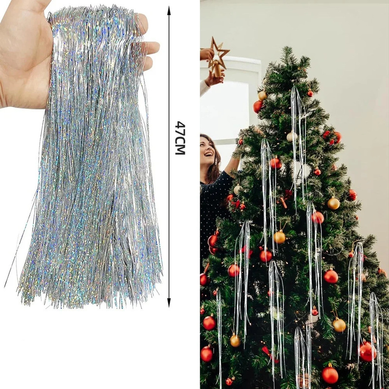 Amazon 3000 Laser Rainbow Color Metal Silver Wire Christmas Tree Decorations Party Supplies Holiday Amazon 3000 Laser Rainbow Color Metal Silver Wire Christmas Tree Decorations Party Supplies Holiday