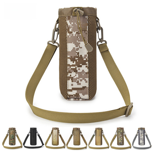 Water Bottle Bag Tactical Outdoor Single Shoulder Water Bottle Bag Cycling Water Cup Bag Handheld Waist Crossbody Bag Accessory Bag One Piece Dropshipping
