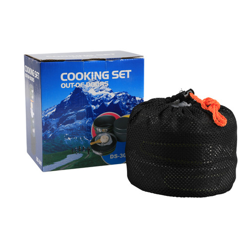 DS-301 Outdoor Cookware Set, 2-3 Person Camping Cookware Set, Portable Outdoor Cookware, Outdoor Stove Cookware Set
