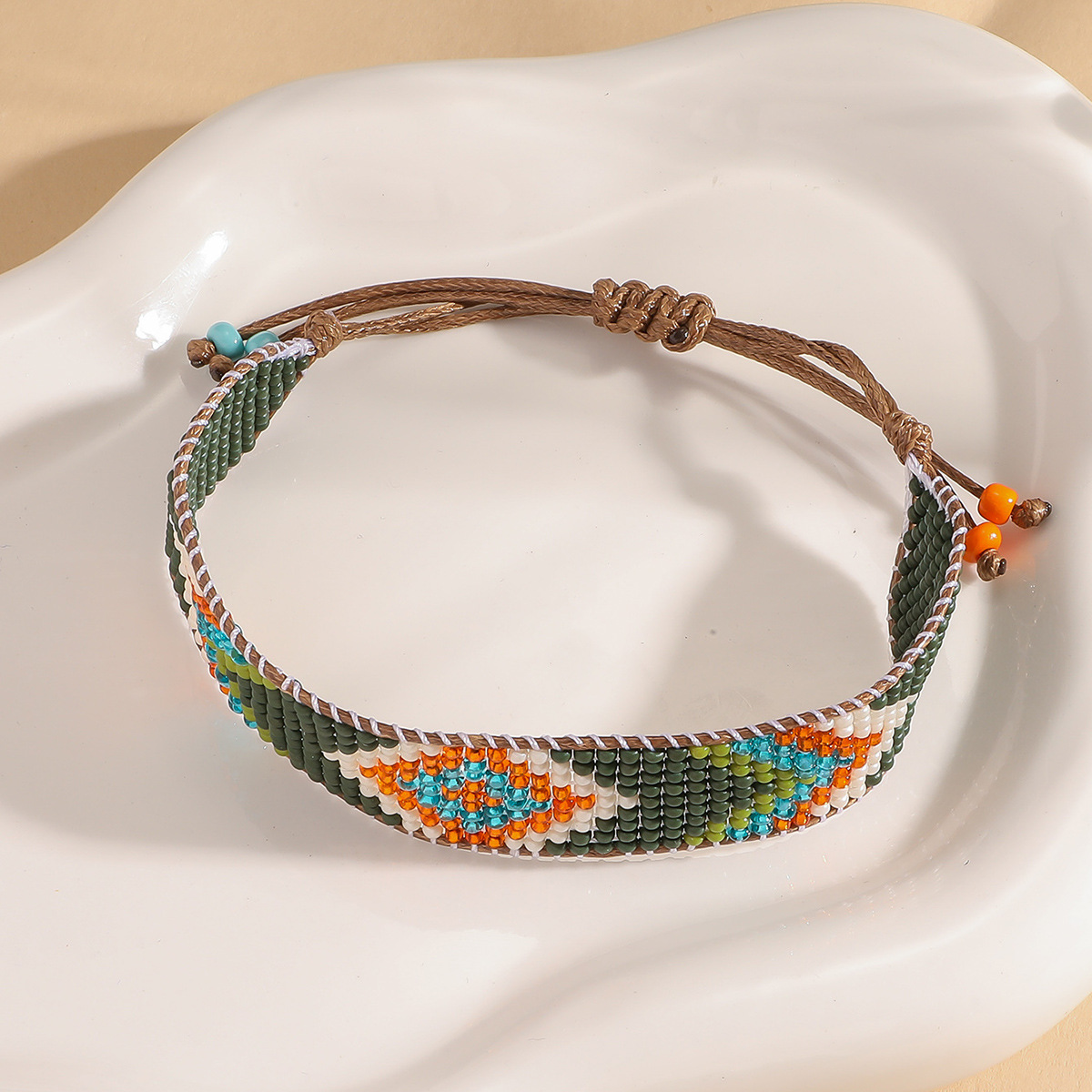9g Weight Slider Clasp Closure Clasp Closure Type Bracelets Classification cord Chain Material Beaded Chain Chain Type 1 Piece Quantity Daily Occasion Seed Bead, cord Material Rhombus Pattern All Seasons Season Unisex Gender Knitting Design Ethnic Style Style Ethnic Style Rhombus Seed Bead Cord Beaded Chain Slider Clasp Closure String Bracelets Wholesale 11
