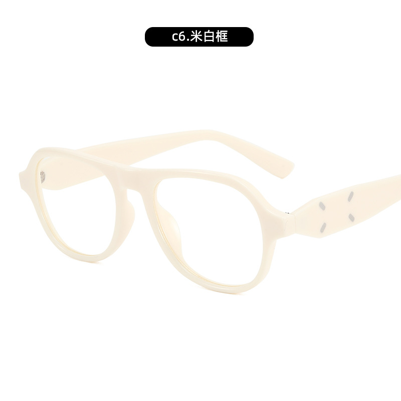 2024 nueva versión coreana del espejo plano simple de alta calidad sin maquillaje moda salvaje retro hombres y mujeres gafas de montura cuadrada