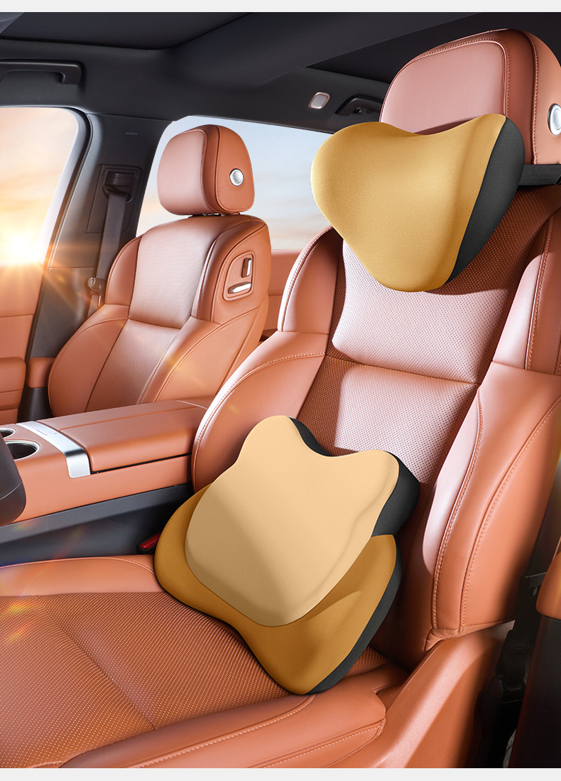 Car Electric Massage Heating Lumbar Support Cushion for Drivers, Car Lumbar Support, Driving Lumbar Support, Headrest
