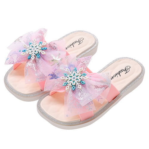 Children's slippers summer home indoor non-slip girls baby outdoor fashion soft bottom infant princess style slippers