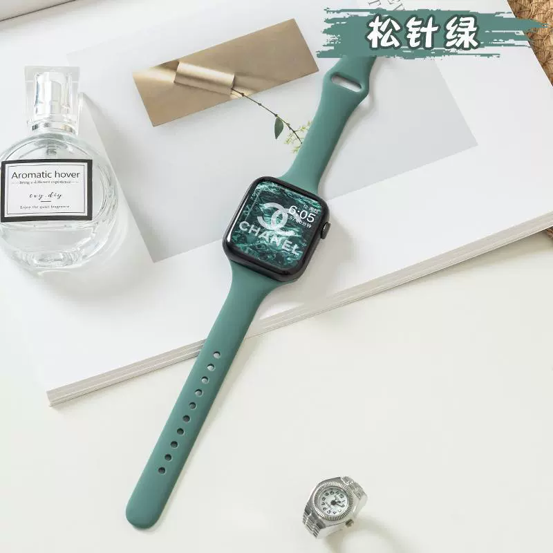 Подходит для Apple Watch 11 силиконовый ремешок iWatch10 Apple S8 watch 7 ремешок Smart SE sports 9 женский 45мм