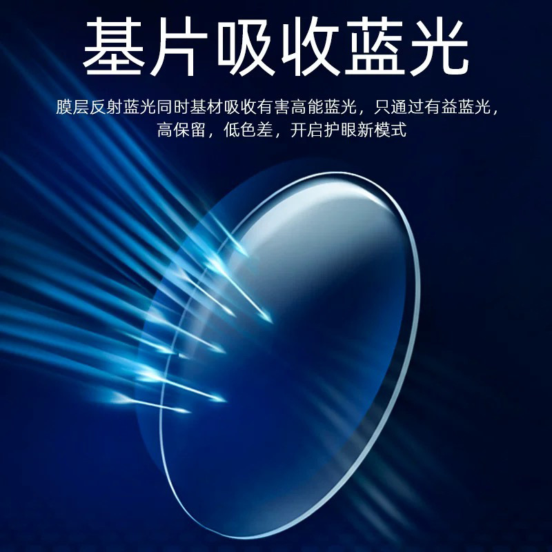 1.67 colorless non-dyed anti-blue light blue resin lenses 1.67 lens high-definition glasses lenses factory wholesale