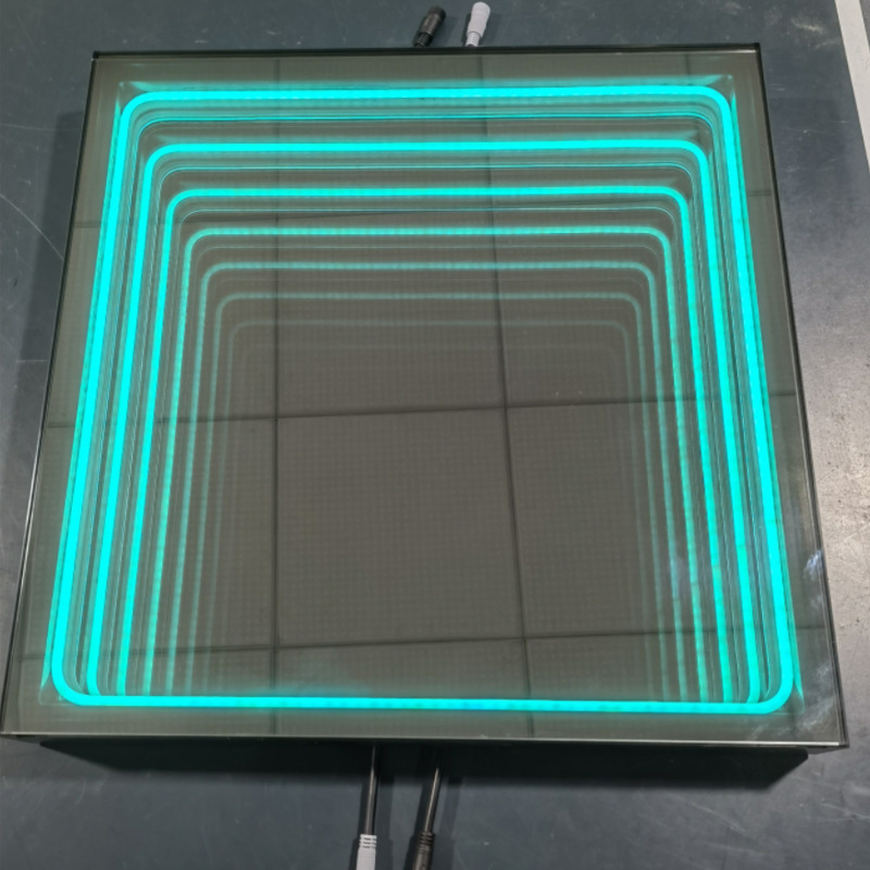 Lámpara de escenario Abyss Floor Tile espejo colorido 3D Floor Lighting Glass Tempered Floor Light