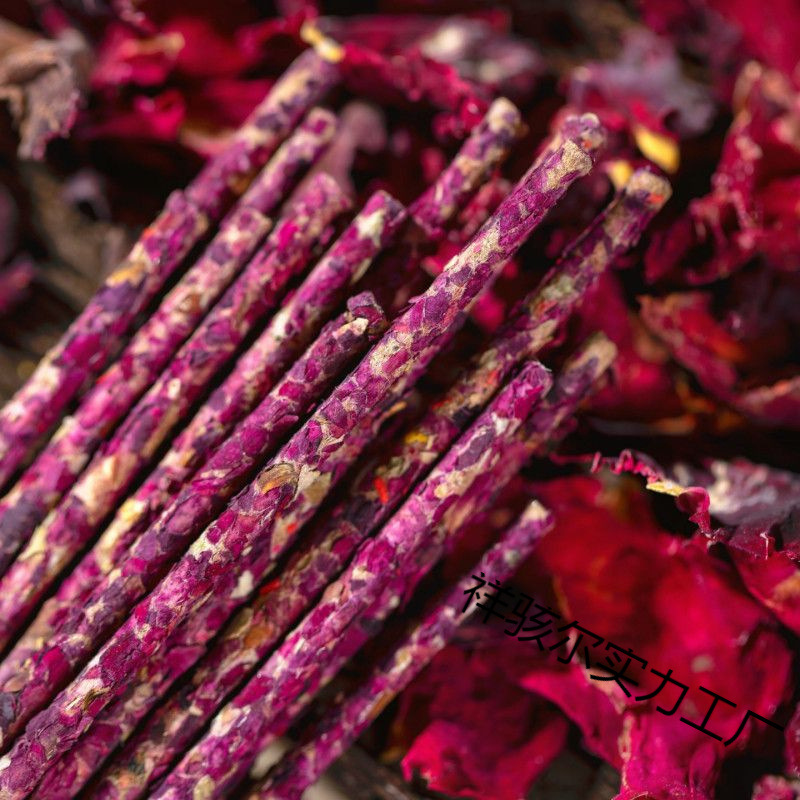 线香纯手工天然花瓣香手搓玫瑰茉莉桂花棒香秘鲁圣木留香厂家