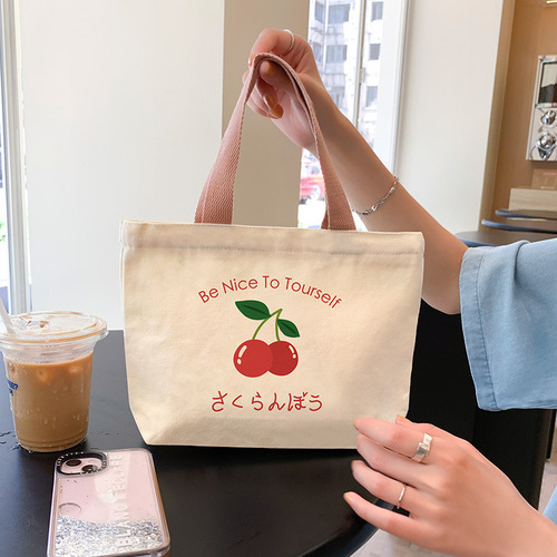 Wholesale Handbags Fashion Bags for Women Spring and Autumn Canvas Bags Lunch Box Bags Outing Bento Bags Shoulder Bags Dropshipping One Piece