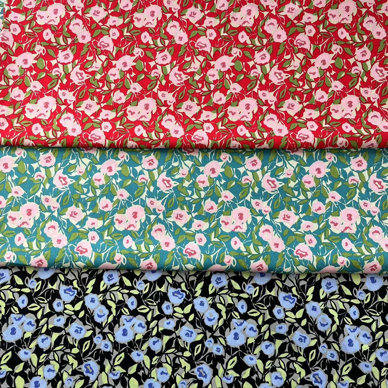 40支全棉府绸印花面料 春夏田园碎花 衬衫布袋DIY手工布面料