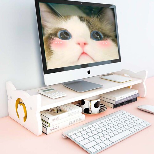 Desktop computer elevated desktop storage rack monitor stand office elevated base neck protection rack