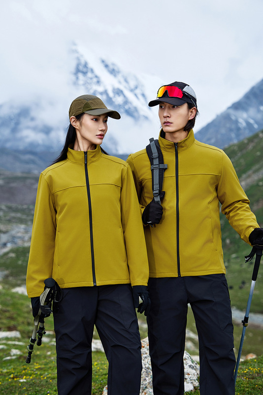 秋冬户外手抓绒软壳冲锋衣企业工作服定制印logo工装风衣外套刺绣|undefined