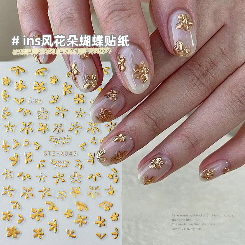 10g Weight Nail Sticker Nail Supplies 1 Set Quantity Stickers Material Starry Sky, Flower, Butterfly Pattern Retro, French Style, Simple Style Style Retro French Style Simple Style Starry Sky Flower Butterfly Stickers Nail Sticker 1 Set 3
