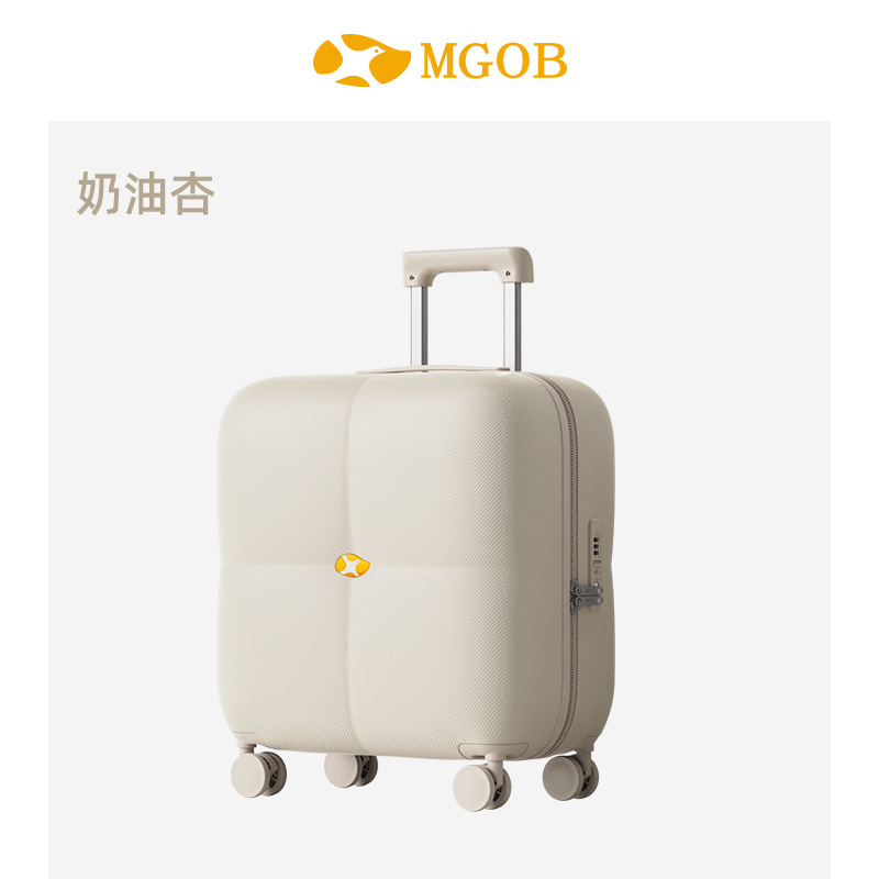 Vali nhựa PC 24 inch họa tiết mây thời trang, bánh xe đa năng, khóa mật khẩu — Hành lý PC cao cấp màu be kem 24 inch chi tiết 40