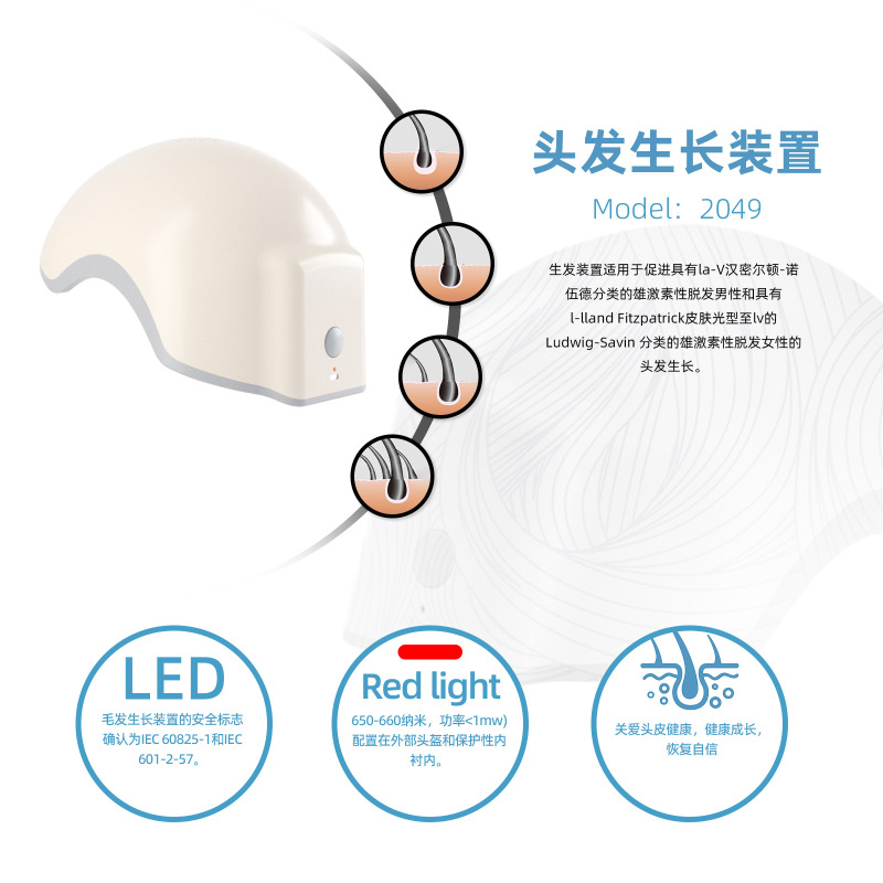 外国貿易の爆発の発毛器の80個の電球のLED赤外線レーザーのヘルメットの固さは長い髪の脂の益性の雄性を発生します。|undefined