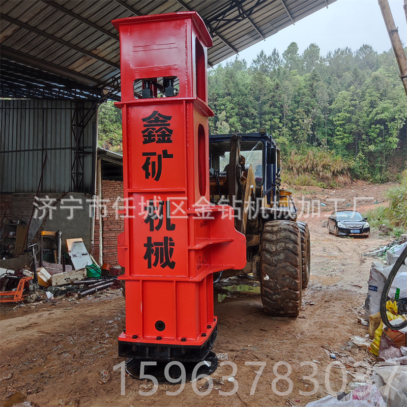 实拍50大铲车液压打夯机 42kj高速液压强夯机 高频液压振动夯实机