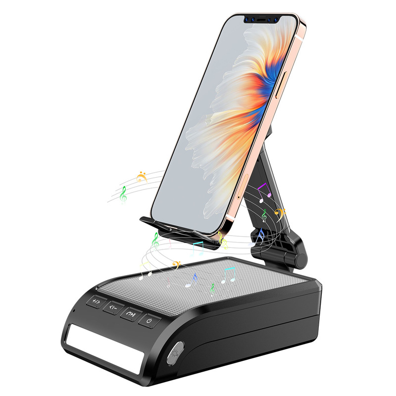 新型携帯電話スタンドスピーカー多機能折りたたみリフト携帯電話スタンドbluetoothオーディオ2 in 1スピーカースタンド|undefined