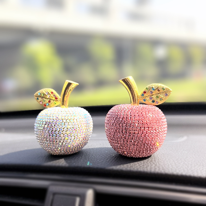Cross-Border Crystal Apple Decoration Gift Safe Birthday Holiday Gift Car Car Creative Diamond Christmas Ornaments