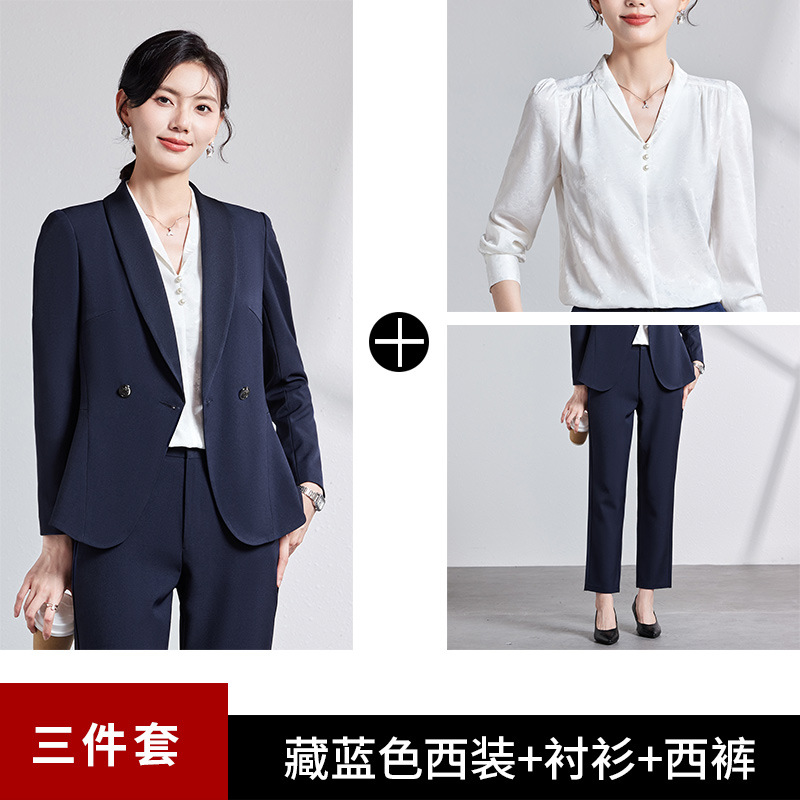 Classic suit jacket, shirt, trousers