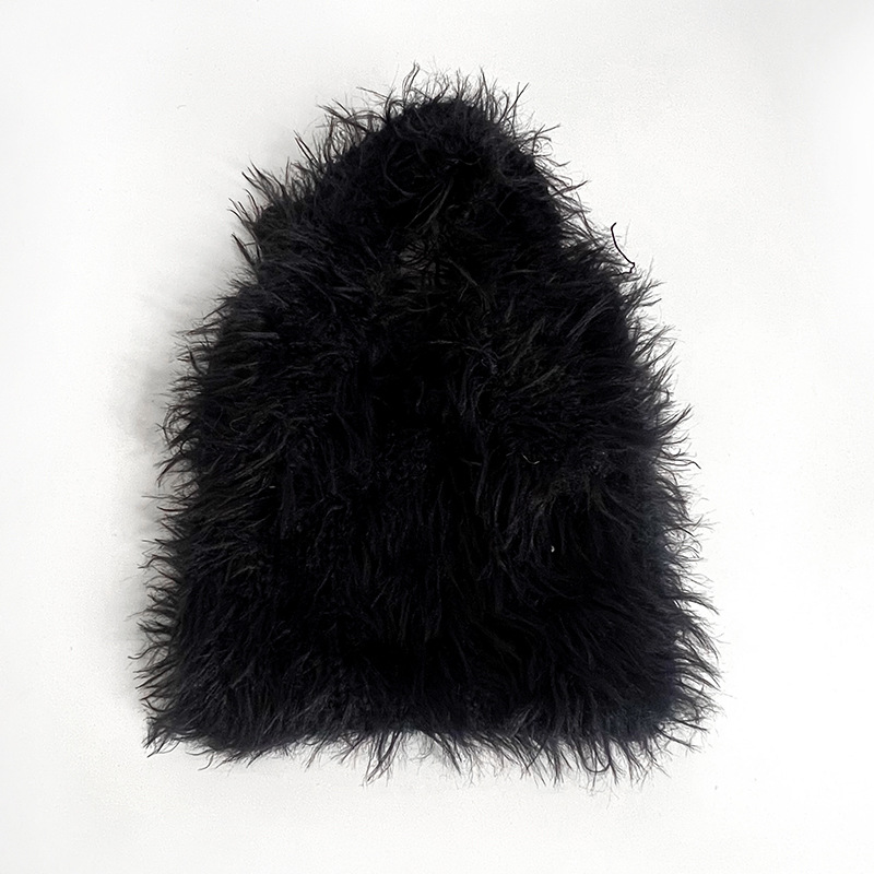 Bolso de mano mujer 2025 nuevo color caramelo nicho de diseño de gran capacidad de transporte de peluche bolso de brazo al por mayor