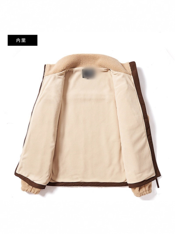 北家冬季羊羔棉服绣花logo外贸跨境品牌潮牌TF立领男情侣外套1916|undefined