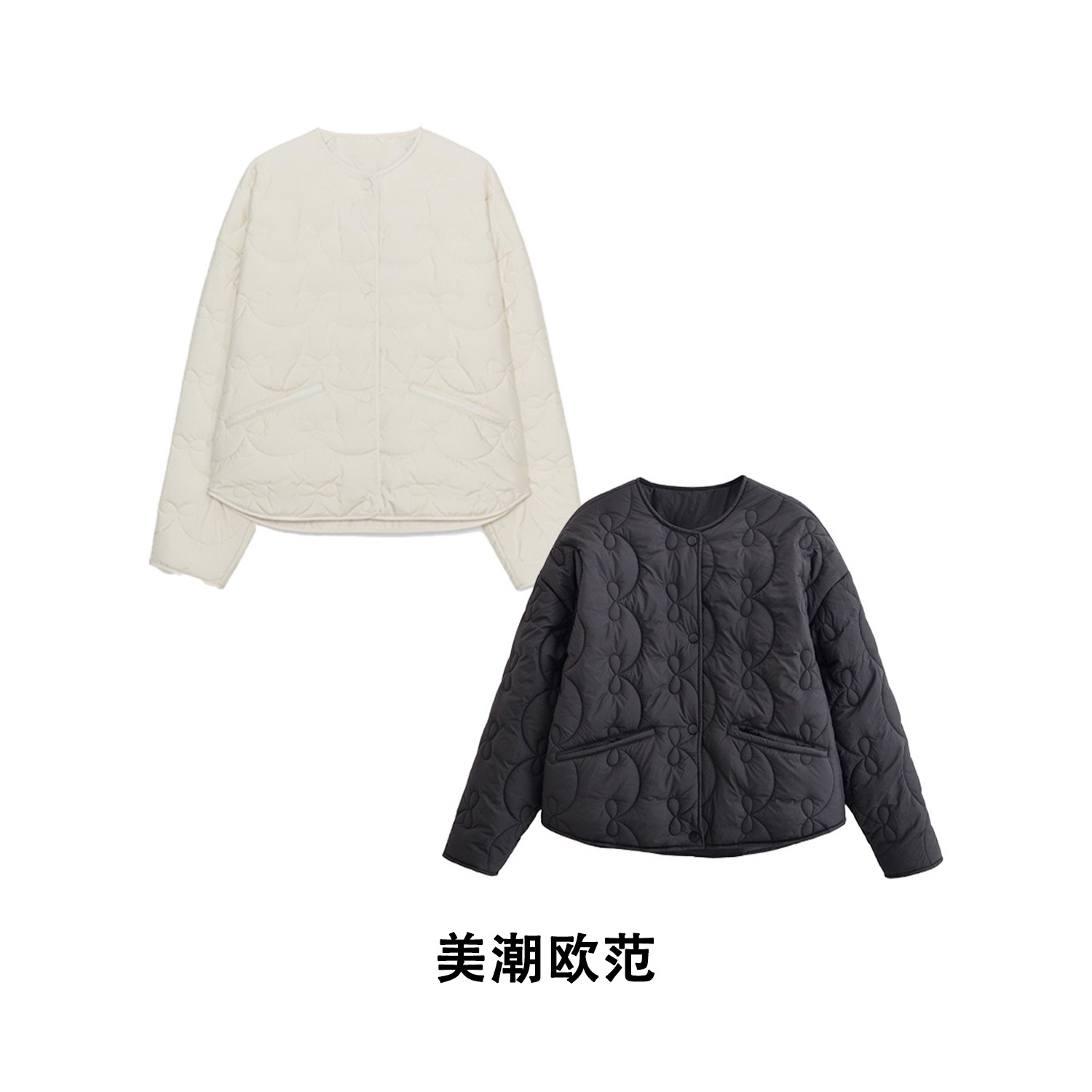 Lady jacket 秋季外贸新款女装批发 自制欧美风棉服外套3046828