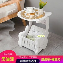 Mini Round Coffee Tea Table Home Living Room Storage Rack