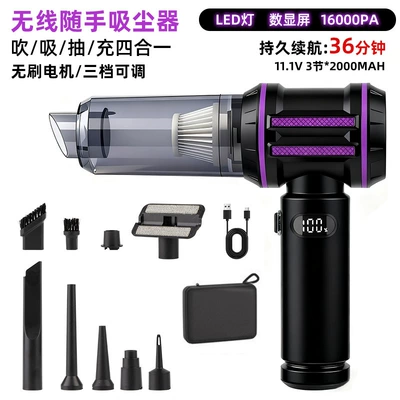Tozsoranlar – New Car Vacuum Cleaner Car - 1201-black-purple-eva-bag