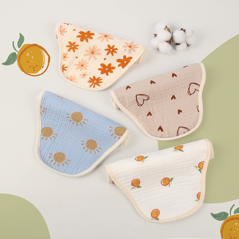 Baby sweat-absorbent towel pure cotton gauze back sweat towel male and female baby kindergarten mat sling absorbent cotton